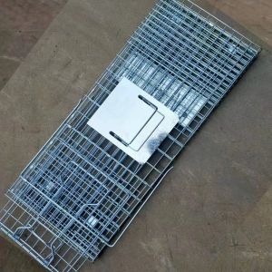 Cages 108x40x45cm grand appât pliable réutilisable Snap plaque de marche attraper sauvetage lapin chat belette cage piège à animaux entrepôt