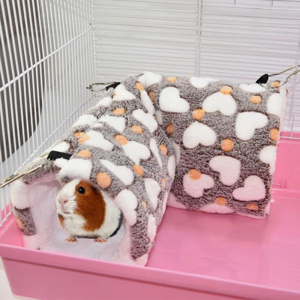 Cages 50*15 cm Hamster chaud canal polaire branche Rat miel sac planeur cochon d'Inde cochon d'Inde Super doux en peluche Tunnel petites Cages pour animaux de compagnie