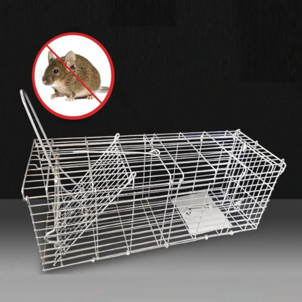 Cages 62X18X21 cm piège à souris pliable appât Snap plaque de marche attraper des souris pièges à souris appât Snap rongeur receveur piège à animaux entrepôt