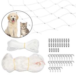 Cages Filet de sécurité pour chat Filet de protection pour chien Clôture pour animaux de compagnie Filet de protection antichute pour balcon fenêtre escaliers Filet de clôture en nylon transparent pour chat