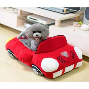 Cages Cool sport voiture en forme de lit pour animaux de compagnie maison Chihuahua Yorkshire petit chat chien maison imperméable chaud doux chiot canapé chenil voiture nid