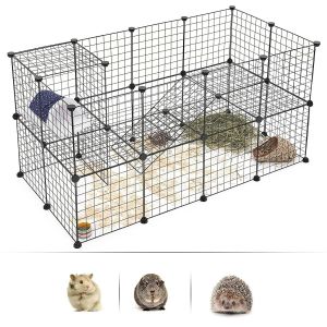 Cages bricolage combinaison filet maigre cage cage chien chat lapin cage multi-fonction clôture iron cage guinée coby métal hamster cages