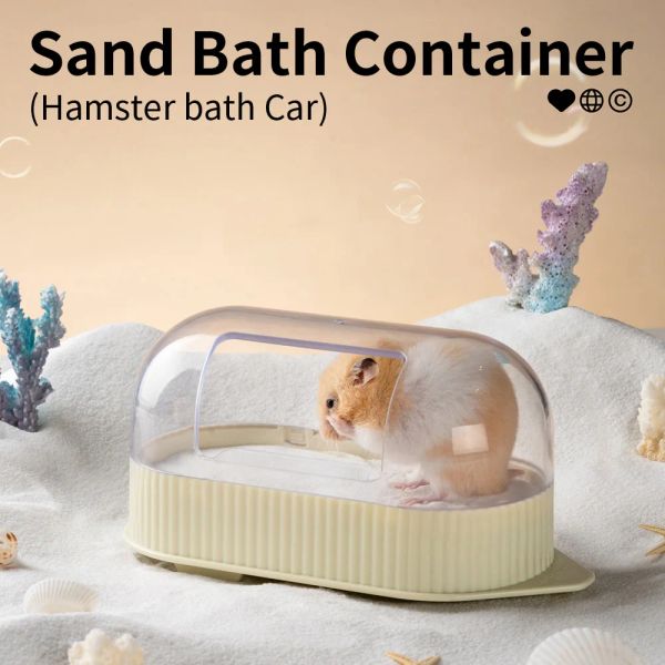 Cages Hamster boîte de salle de bain cochon d'inde toilette souris Gerbille Cage maison jouet sable bain conteneur petites fournitures pour animaux de compagnie accessoires pour Hamster