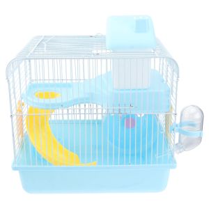 Cages hamster cage acrylique grande maison pour bouteille d'eau chinchilla double couche