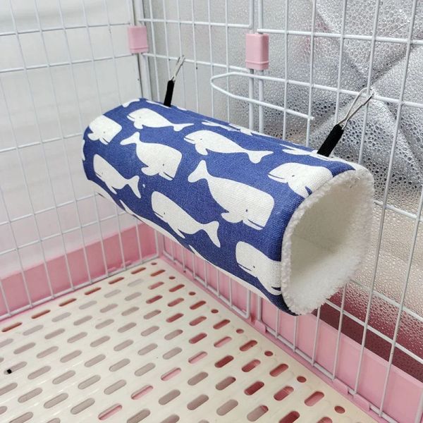 Cages hamster cage furet tunnel hamac pour rat chaude tube de hamster jouet suspendu lit lapin de lapin