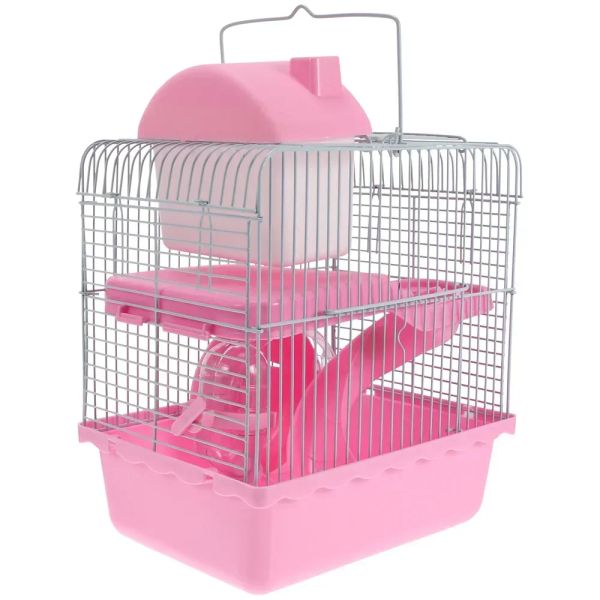 Cages Hamster Cage Glamping Accessoires Souris Jouet Villa Petite Maison Cachette Cabane Plastique Pet Voyage Rat