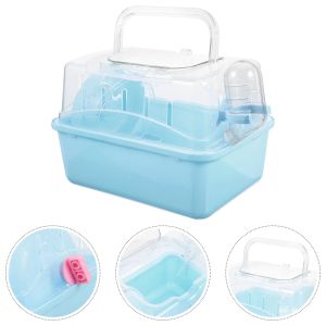 Kooien Hamster Carrier Cage Travel Pet Critter Guinea Box met ratten Habitat Plastic behuizing Holder Kooien Huis Konijnen Hedgehog