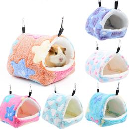 Jaulas Mole Pet Hamaca Suave Invierno Cálido Chinchilla Ardilla Nido colgante Hamster Cama para dormir Suministros para mascotas pequeñas