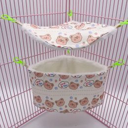 Cages Nouveaux hamster chauds d'hiver Hammac pour rats Rolen Small Animal Guinée Pig Ferret Doubelle de coton en peluche