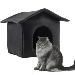 Cages d'extérieur pour chat, imperméable, chaud, en tissu Oxford, abri pour animaux de compagnie, résistant à la saleté, doux et antidérapant, accessoires pour animaux de compagnie, maison pour chiens et chats