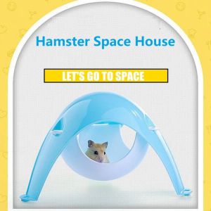 Kooien Huisdierenartikelen Hamsterkooi Kunststof hamsterspeelgoed Ruimtehuis voor hamster Caviakooi Bed voor klein huisdier