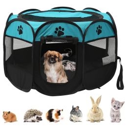 Kooien Draagbare Kat Hond Kooi Tent Kinderbox Opvouwbare Hek Voor Hamster Egel Kleine Dieren Ademend Puppy Kat Konijn Cavia