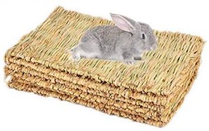 Kooien Konijnenmat Grasmatten voor konijnen, konijntjeskauwspeelgoed voor klein huisdier hooigras, veilige eetbare konijnenmatten voor kooien