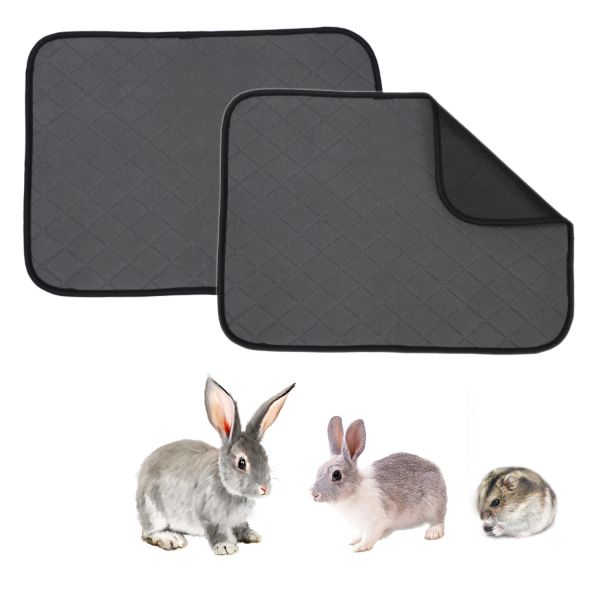 Cages Tapis de pipi pour animaux de compagnie à fond imperméable, doublure de cage, ensemble de literie, tapis de cage lavé en machine et réutilisé pour chinchillas, lapins, hamster