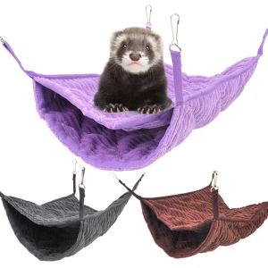 Cages hiver chaud luxe double lit superposé hamster hamac suspendu cobayes sucre planeur furet lit de couchage nid cage balançoire jouets