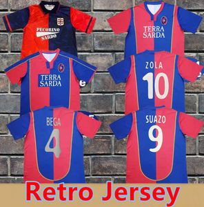 Cagliari Calcio 1990 1992 03 04 05 Retro voetbalshirts Home JOAO PEDRO SIMEONE NAINGGOLAN GODIN 90 92 Vintage voetbalshirts