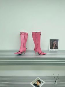 Bottes Cagole avec clous en métal, le plus beau Style Pop, 4 couleurs, tendance, la mode peut être appelée l'année