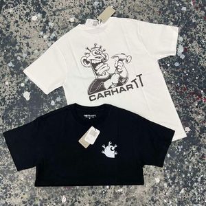 Cahart modemerkletter afdrukken losse casual korte mouwen t-shirt modemerk eenvoudige bodem niche exclusieve koper