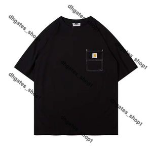 Cahart Shirt Cahartt Sweatère de créateur à manches courtes North American Small Label Loose Couple Trend Carhartte Tshirt Carhar Carhatt T-shirt Carharrtt Pants 667