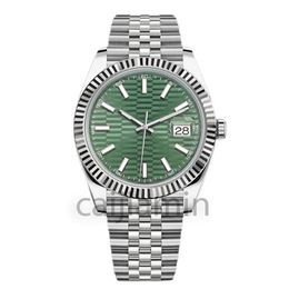 Caijiamin-montres hommes 2813 montre automatique bracelet en acier inoxydable cadran vert étanche montre de luxe