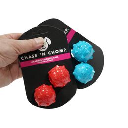CAITEC Chien Jouets Mini Balle Couinante Doux Flottant Ressort Idéal pour lancer et chasser Idéal pour les Mini ou Petits Chiens