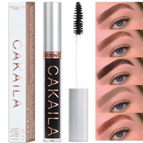 CAKAILA 3.5 ml (0.123 Oz) rehausseurs de sourcils crème brosse à Double tête longue durée imperméable à l'eau anti-transpiration stylo à sourcils naturel