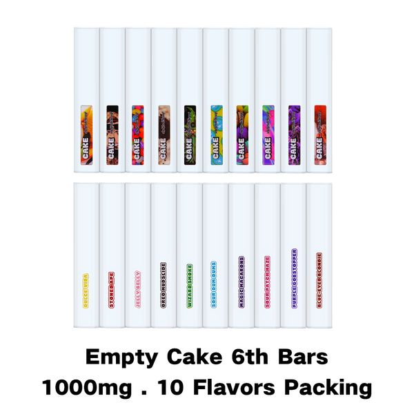 Cake Bar Vapes desechables Aceite grueso E Cigarrillos Dispositivo desechable Pods 1.0 ml Cartuchos de bobina de cerámica recargables con embalaje