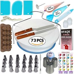 Cake Decorating Tools Kit Stringbare bakware -sproeiers voor crèmekleurig deegtas glazuur leidingen tips bruiloft bakken cupcake y200612