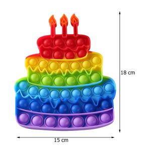 Cake Fidget Toys Sensory Toy Desktop Press Rekenkundige Antistress Game Plate Children's Birthday Gift