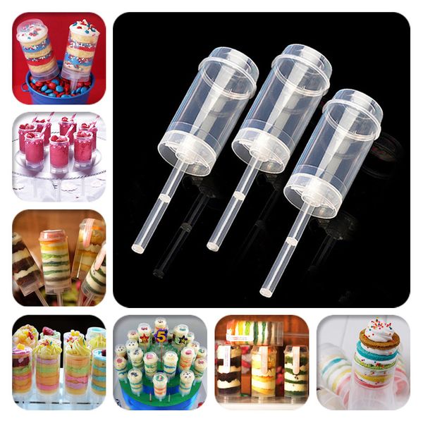 Cake Push Pop Containers Baking Addict Venta al por mayor Clear Push-Up Cake Pop Shooter Push Pops Contenedores de plástico c622