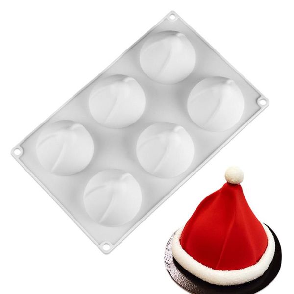 Outils de gâteau 1 PC DIY Chapeau de Noël Forme Mousse Moule 3D Silicone Dessert Moules Plateau Ustensiles de Cuisson Décoration Antiadhésive