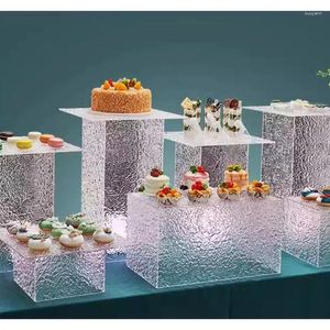 Outils de gâteau 10pcs Grand événement Fleur Nourriture Candy Cookies Présentoir De Mariage Dessert Table Pilier Plinthe Stand Buffet Décor Plaques