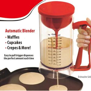 Outils de gâteau 1200 ml Distributeur de pâte Pancake Farine Pâte Séparateur Mélangeur Outil de cuisson Distributeur de pâte électrique pour cupcakes gaufres Muffin 231216