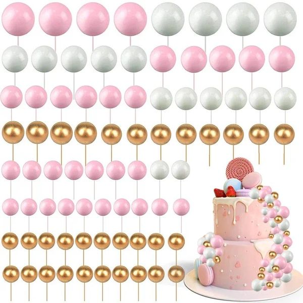 Herramientas para pasteles, 120 Uds., conjunto de bolas para decoración de cupcakes, bola decorativa, accesorios para hornear DIY para fiesta de bodas y cumpleaños