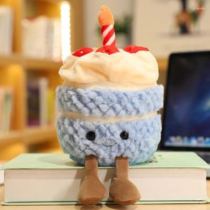 Cake Tools 1Pc Adorable Soft Birthday With Candles Fruit Strawberry Cupcake Shape Plushie Baby Cuddly Toys Cute Muffines Dolls Kids