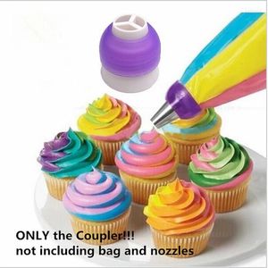 Cake gereedschap 3 kleur picing giping tas mondstuk converter driekleur room koppeling decoreren voor cupcake fondant koekje