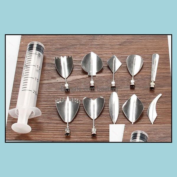 Outils de gâteau 304 buses de pointe russe en acier inoxydable grandes pointes de Pi sans couture tubes de pâtisserie ensemble outils de décoration de gâteau livraison directe maison Dh2Oc