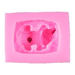 Outils de gâteau 3D mignon bébé endormi en forme de résine coulée moules grand Silicone clair bricolage pour époxy artisanat faisant des accessoires rose