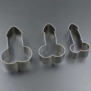 Taart Tools 3 stks Volwassen Sexy Penis Cookie Cutter Set Biscuit Mold Fondant DIY keuken Bakken Decoreren Tool Verjaardagsfeestje