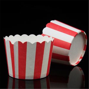 Outils de gâteau 50 pcs Stripe Cupcake Coupe En Papier Ingraissable Cupcake Wrapper Papier Muffin Cupcake Cuisson Coupe Cupcake Doublures Pour La Fête De Mariage 230516