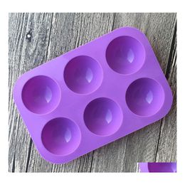 Cake Tools 6 Zelfs de koepelvormige DIY Sile Mold Soap Jelly Pudding Chocolate Molds 1pc Drop Delivery Home Garden Keuken Dineer Bar Bakewar Otdut