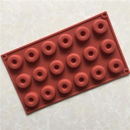 Cake Tools 8/18 Cavity Silicone Mold Round Donut Chocolate Non-stick Easy Release Candy Bar Fondant Molds Snack Mould