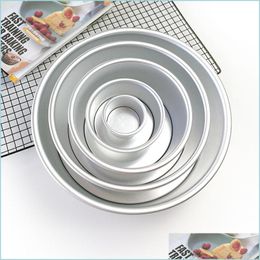 Herramientas para pasteles Aleación de aluminio Mod para hornear No oxidado Robusto Molde para pasteles redondo Resistente a la corrosión Herramientas de cocina para el hogar Sier Calidad superior 16Hd5 Dhqt5