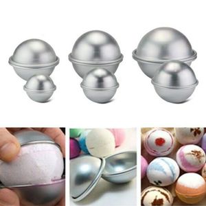 Herramientas para pasteles Utensilios para hornear Cocina Comedor Bar Hogar Jardín Aleación de aluminio Molde DIY Bomba de baño Mod Bola de sal Elaboración casera Regalos Semicírculo DH9888