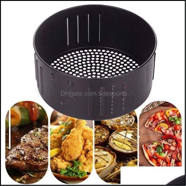 Herramientas para pasteles Utensilios para hornear Cocina Comedor Bar Hogar Jardín Herramienta 2.6L 3.5L Freidora de aire antiadherente Cesta para hornear Drenaje Aceite Pan Accesorios para freír Kitc