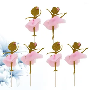 Cake Tools Ballerina Dansend Meisje Toppers Ontwerp Picks Cupcake Decoratie Voor Bruiloft Bruids Douche Verjaardagsfeestje