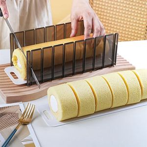 Cake Tools Cake Roll Cutter Gespecialiseerde Uniform Division Mold Slicer Gebaksnijder Bakken Keuken Layering Tool 231216