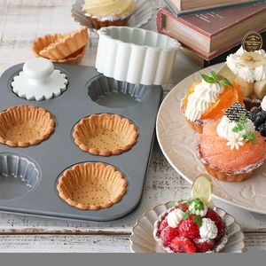 Cake Tool Koolstofstaal Bloem Kant Bakeware Mold Fruit Ei Tart Lutineuze rijst Boottaart Dessert Mini Cupcake Biscuit Mold 230204