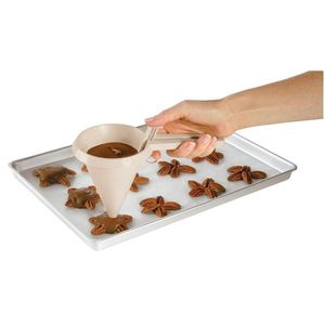 Cake gereedschap cr￨me glazuur chocolaatjes vloeistof separator witte hand vastgehouden keuken praktische gadget trechter cake bakgereedschap 1 8jb j2 drop de dhbpj