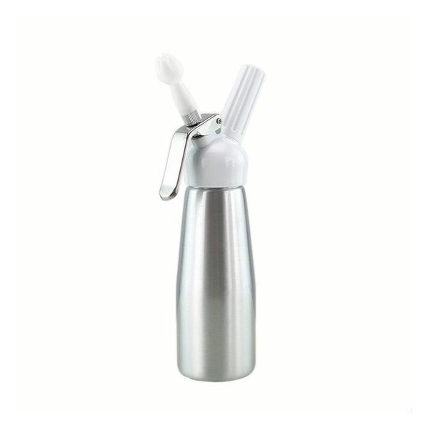 Gâteau Outils Salle À Manger Bouteilles D'eau Verres Nouveau 500 Ml Fouet Café Dessert Crème Fraîche Distributeur De Beurre Fouet Mousse Maker Métal D Dhvek